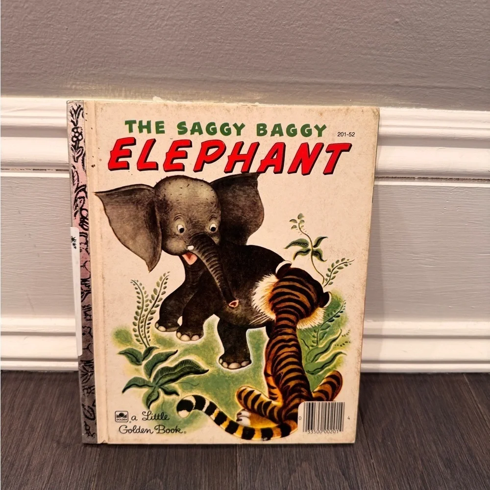 VINTAGE 1974 A Little Golden Book: The Saggy Baggy Elephant Hardcover Kids
